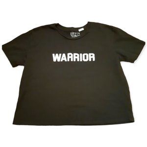 Pretty Rebel size medium Warrior spellout cropped graphic t shirt